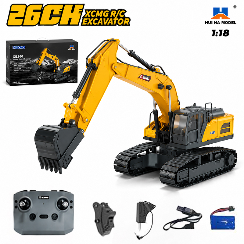 Heavy Equipment Games - HUINA 1/24 XE1260 Alloy RC Excavator