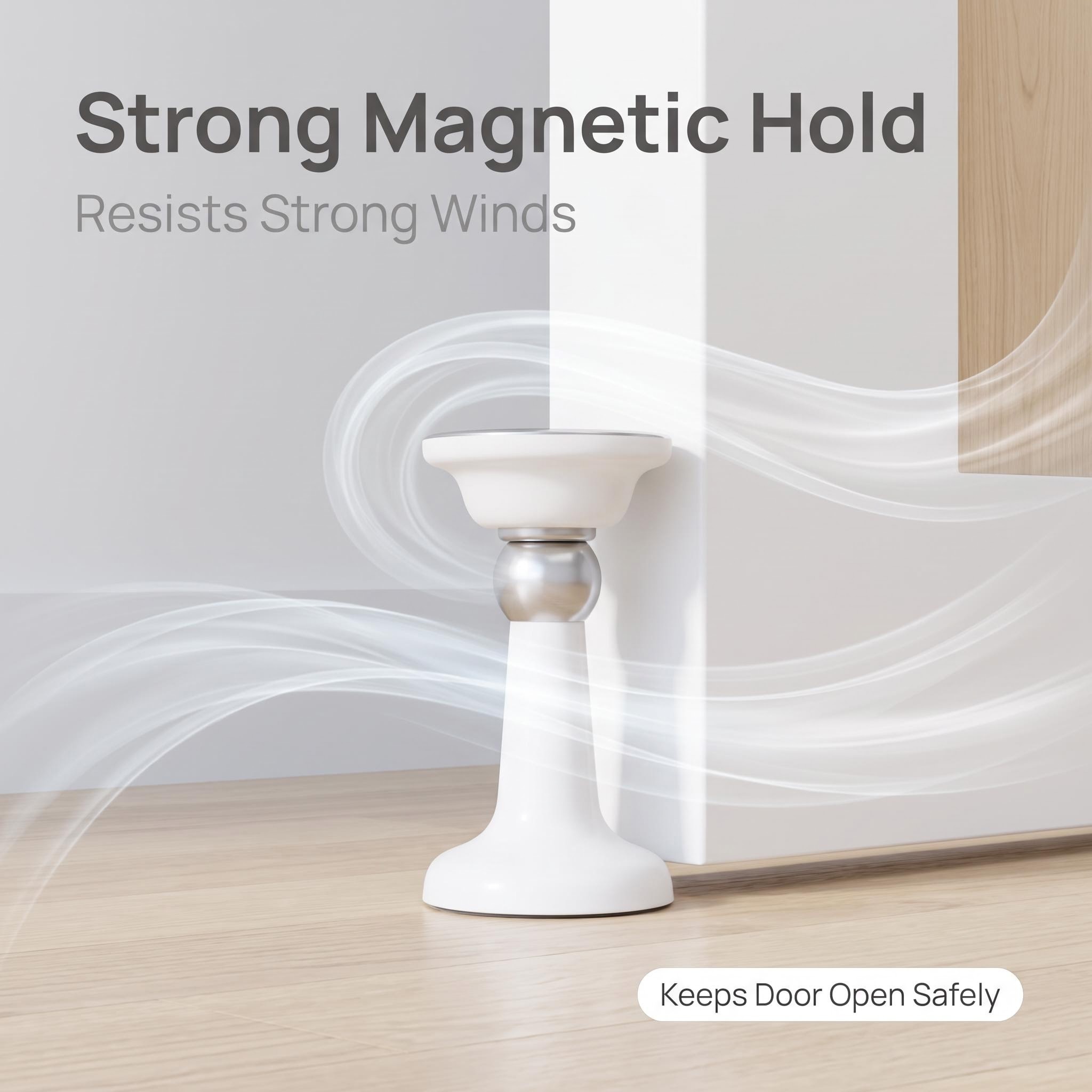 Magnetic Drill Press - No‑Drill Magnetic Door Stopper, New Silicone