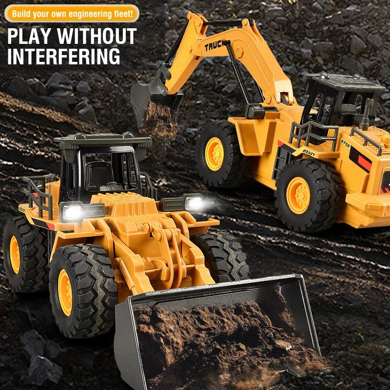 9CH Alloy RC Excavator Dump Tr - Heavy Equipment Games recension och pris