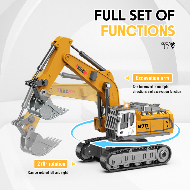 1:64 Mini RC Excavator Crawler - Heavy Equipment Games recension och pris