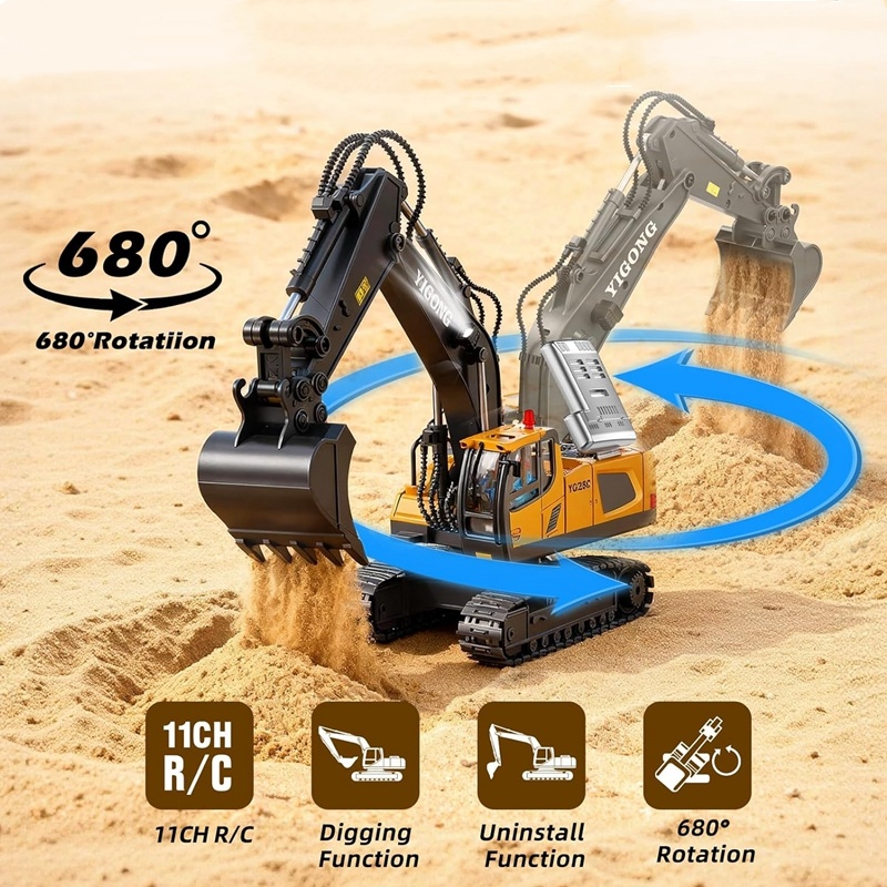 4WD Remote Control Excavator D - Heavy Equipment Games recension och pris