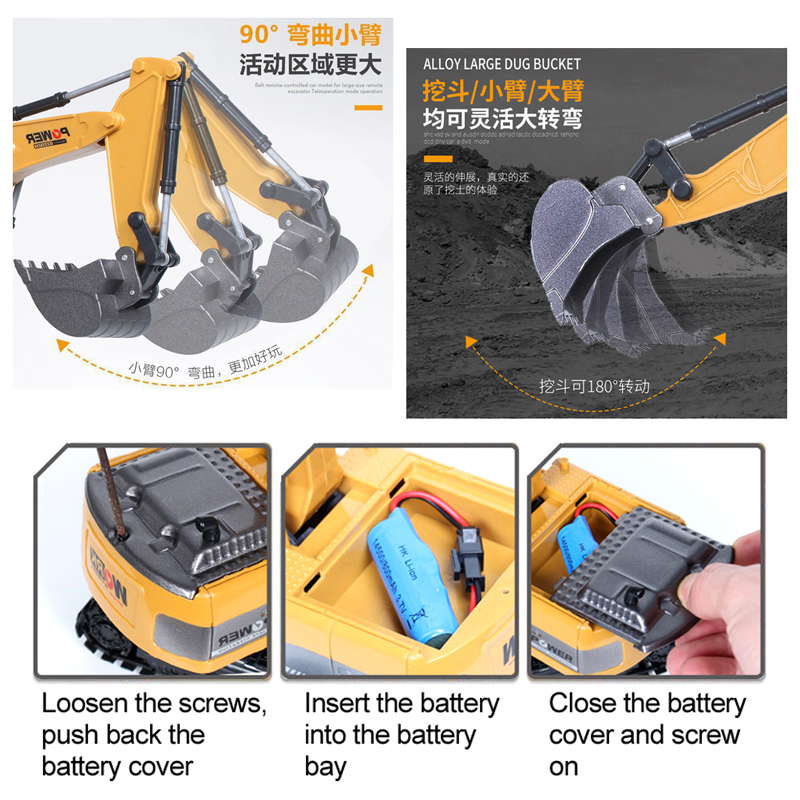 RC Excavator 2.4Ghz 6 Channel  - Heavy Equipment Games recension och pris